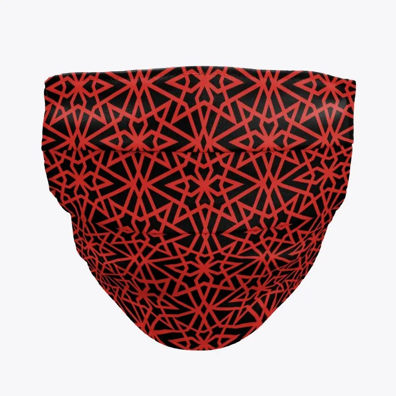 Black and Red Design Neck Gaiter